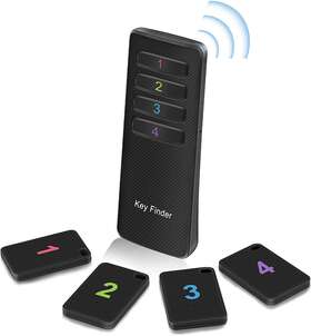 Kf04d -us Key Finder Stick On Tv Remote Control Find My Keys Device 4 Pack Wire
