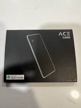 Ace 198715519242 Acecard Rechargeable Works With Apple Find My Ios Only Wallet Tracker 1.9mm