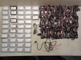 Lmu09g400-g1000 Calamp Lot Of 43 Internal Gps Trackers With Cables - Untested