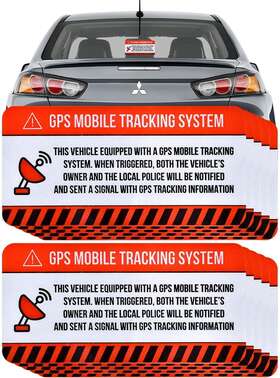 Rv01 Jiabeius 10 Pcs Gps Tracking Sticker With Warning Tracker Red