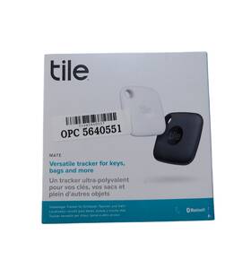Tile 819039024952 Mate Tracker One Black White Bluetooth Keys Finder