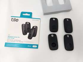 Re43004 Tile 4-pack Bluetooth Tracker - Black