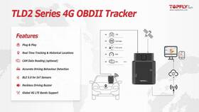 Tld2-d Topfly 4g Lte Obdii Scanner Tracker With Ble And Can Bus Reading