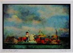 588060 Ship Unloading Hong Kong Harbor Ltd Ed A3 Watercolour Print. Fixed Price $37.66.