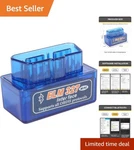 Effortless Engine Diagnostics - Mini Bluetooth OBD2 Scanner Android Devices. Fixed Price $11.69.