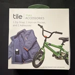 Tile Mate Bluetooth Accessories Pack 1 Zip Strap Iron-on Pocket 2 Adhesives. Fixed Price $7.99.