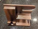 Teslyar Wood Phone Docking Station Key Holder Wallet Stand Watch Dark Brown. Fixed Price $15.19.