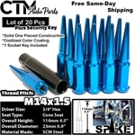 20X 4.5" Tall 14X1.5 Blue Spike Lug Nut 3/4" Hex +key Fit Buick Cadillac Chevy. Fixed Price $45.09.