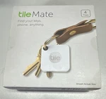 New Tile Mate Bluetooth Key Wallet Cellphone Item Tracker Finder 4-PACK Sealed. Fixed Price $29.50.