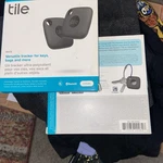 Tile Mate 250FT 76M 2-PACK Tracker For Keys Bags Black New Lot Of Boxes. Fixed Price $30.00.