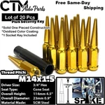 20X 4.5" Tall 14X1.5 Gold Spike Lug Nut 3/4" Hex +key Fit Buick Cadillac Chevy. Fixed Price $41.48.