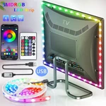 5V Usb Led Strip Lights Tv Back 5050 Rgb Colour Changing With 24KEY Remote. Fixed Price $6.99.