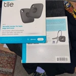 Tile Mate 250FT 76M 2-PACK Tracker For Keys Bags Black New Lot Of Boxes. Fixed Price $40.00.