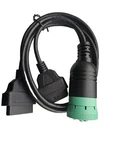 J1939 Type Green 9-PIN Pass-through To OBD2 Y-cable For Eld & Gps Trackers. Fixed Price $16.99.