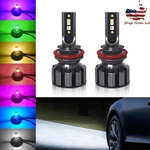 2X H8/H11 Led Headlight Kit Rgb Fog Bulbs With Bluetooth Phone Control. Fixed Price $63.99.