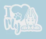 Heart My Great Dane Dog Vinyl Decal Sticker Car Laptop Phone Pet Love Puppy. Fixed Price $5.88.
