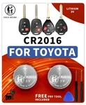 Toyota Key Fob Replacement Batteries CR2016 Pack For Smart Remotes. Fixed Price $15.79.