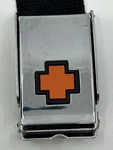 Spy Web Belt Black 39" Length X 1.25" Width Silver Buckle Adjustable. Fixed Price $7.49.