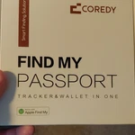Coredy Find My Passport Tracker & Wallet One, Works With Apple. Fixed Price $40.00.