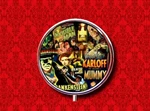 Classic Horror Monster Movie Ring Trinket Stash Round Mint Metal Pill Box Case. Fixed Price $8.45.
