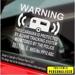 4 X Security Stickers-gps Tracker Device Warning Signs-mobile-caravaners. Fixed Price $8.01.