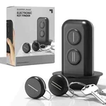 Sharper Image Electronic Key Finder 45' Range Wireless Black With Two Fobs. Fixed Price $10.99.