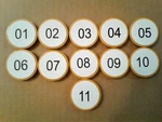 Zonar Marigold Zone Tags To #11 - Free Shipping. Fixed Price $5.00.
