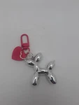 Silver Balloon Dog Keychain Car Keys Keyring Backpack Purse Charm Gift. Fixed Price $11.66.
