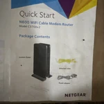 Netgear C3700-100NAR C3700-NAR Docsis 3.0 Wifi Cable Modem Router. Fixed Price $40.00.