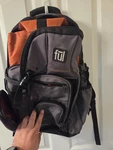 Ful Laptop Backpack Grey Orange Multi-compartment Travel Bag #S113. Fixed Price $28.81.